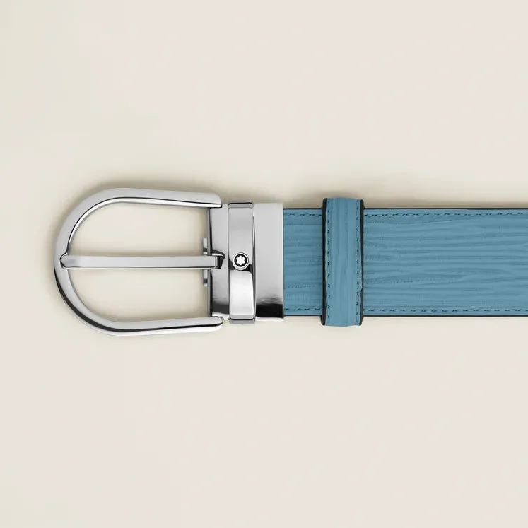 Montblanc Horseshoe Buckle Smoky Blue 35mm Leather Belt sold by Jura Watches product image thumbnail 2