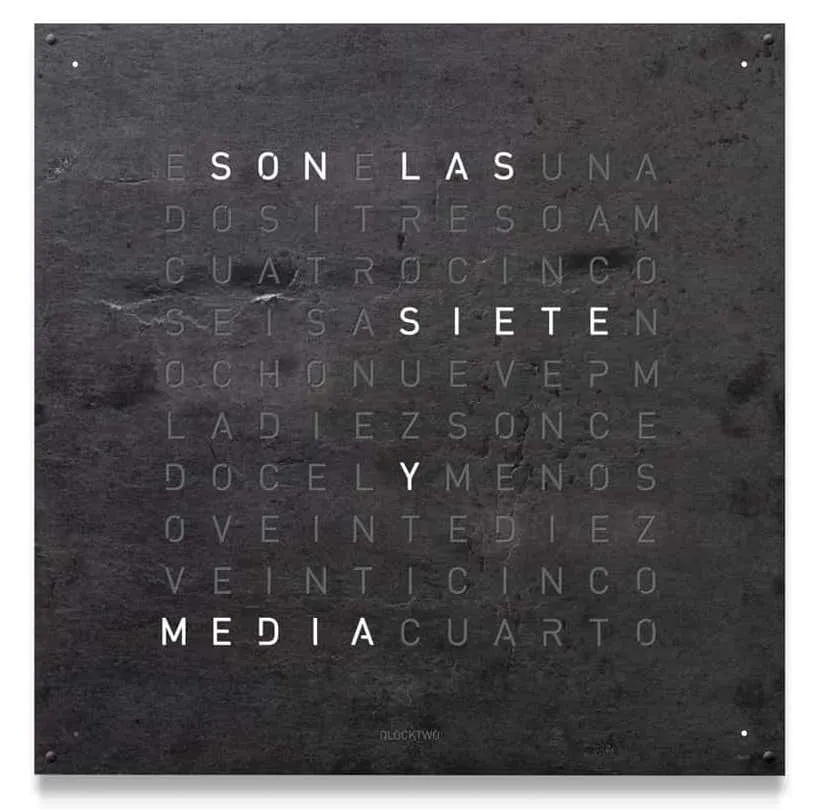 QLOCKTWO Ex-Display Earth 90 Creators Edition Metamorphite Wall Clock Watch sold by Jura Watches