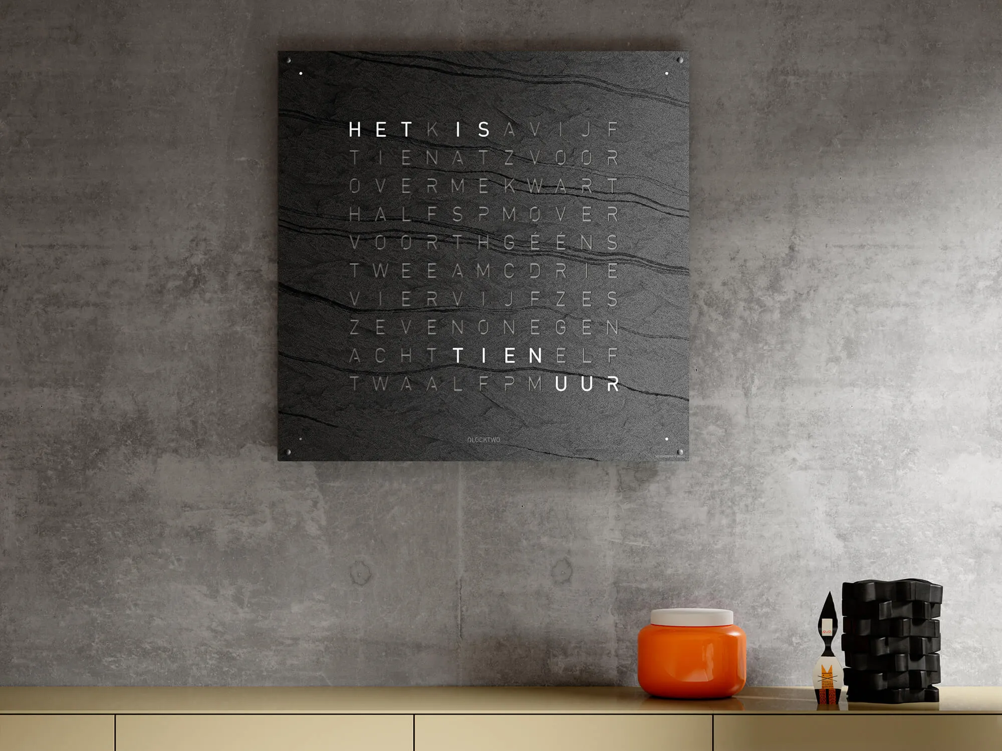 QLOCKTWO Ex-Display Earth 90 Creators Edition Metamorphite Wall Clock Watch sold by Jura Watches product image thumbnail 5