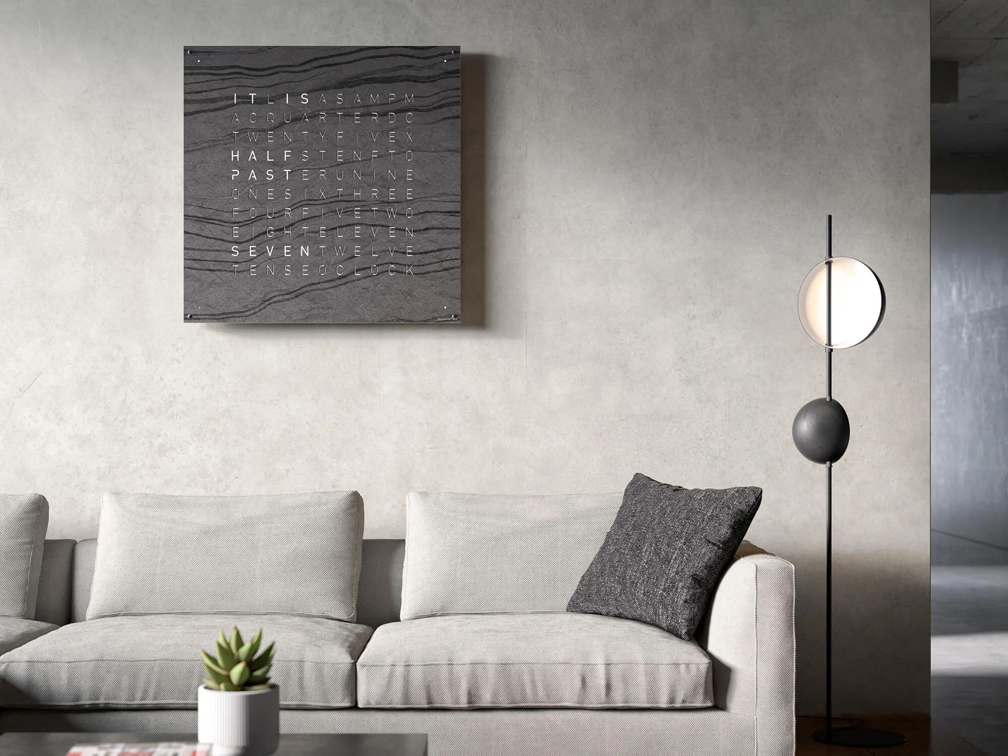 QLOCKTWO Ex-Display Earth 90 Creators Edition Metamorphite Wall Clock Watch sold by Jura Watches product image thumbnail 2