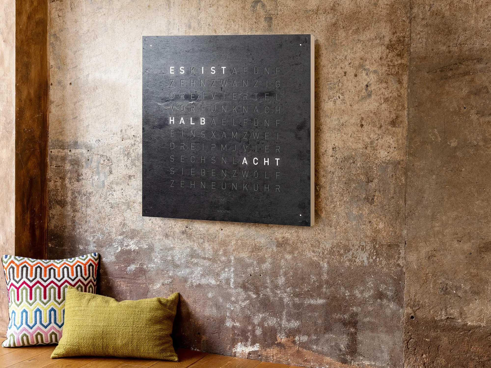 QLOCKTWO Ex-Display Earth 90 Creators Edition Metamorphite Wall Clock Watch sold by Jura Watches product image thumbnail 3