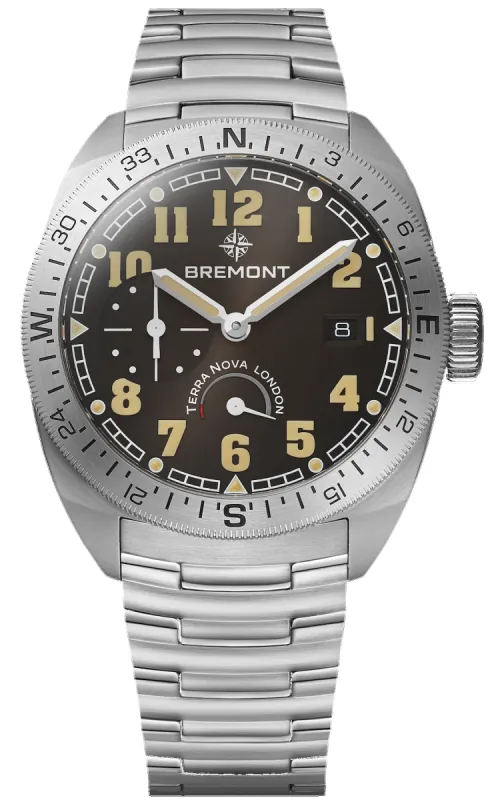 Bremont Terra Nova 40.5 Turning Bezel Black Bracelet Watch sold by Jura Watches