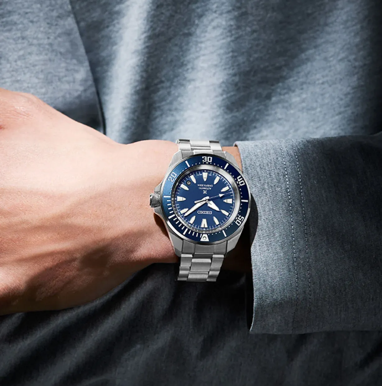 Seiko Prospex 4R Compact Mechanical Divers Cobalt Blue Watch sold by Jura Watches product image thumbnail 5