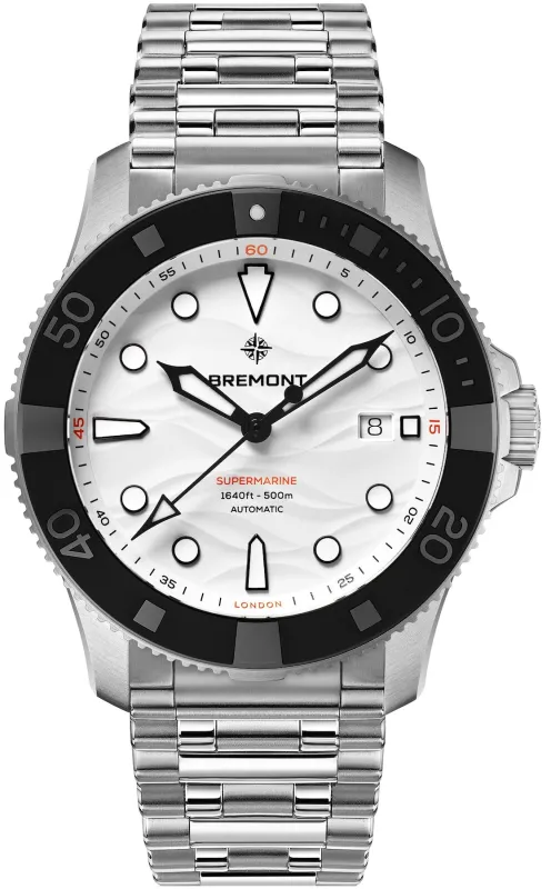 Bremont Supermarine 500M Polar White Bracelet Watch sold by Jura Watches