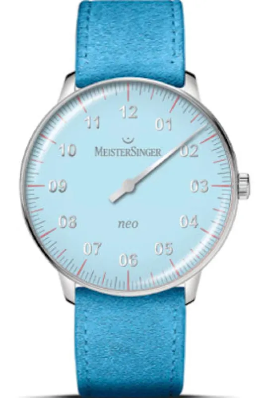 MeisterSinger Neo Special Light Blue Sky Blue Strap made by Jura Watches