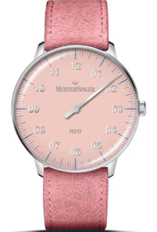 MeisterSinger Neo Special Light Red Old Rose Strap made by Jura Watches