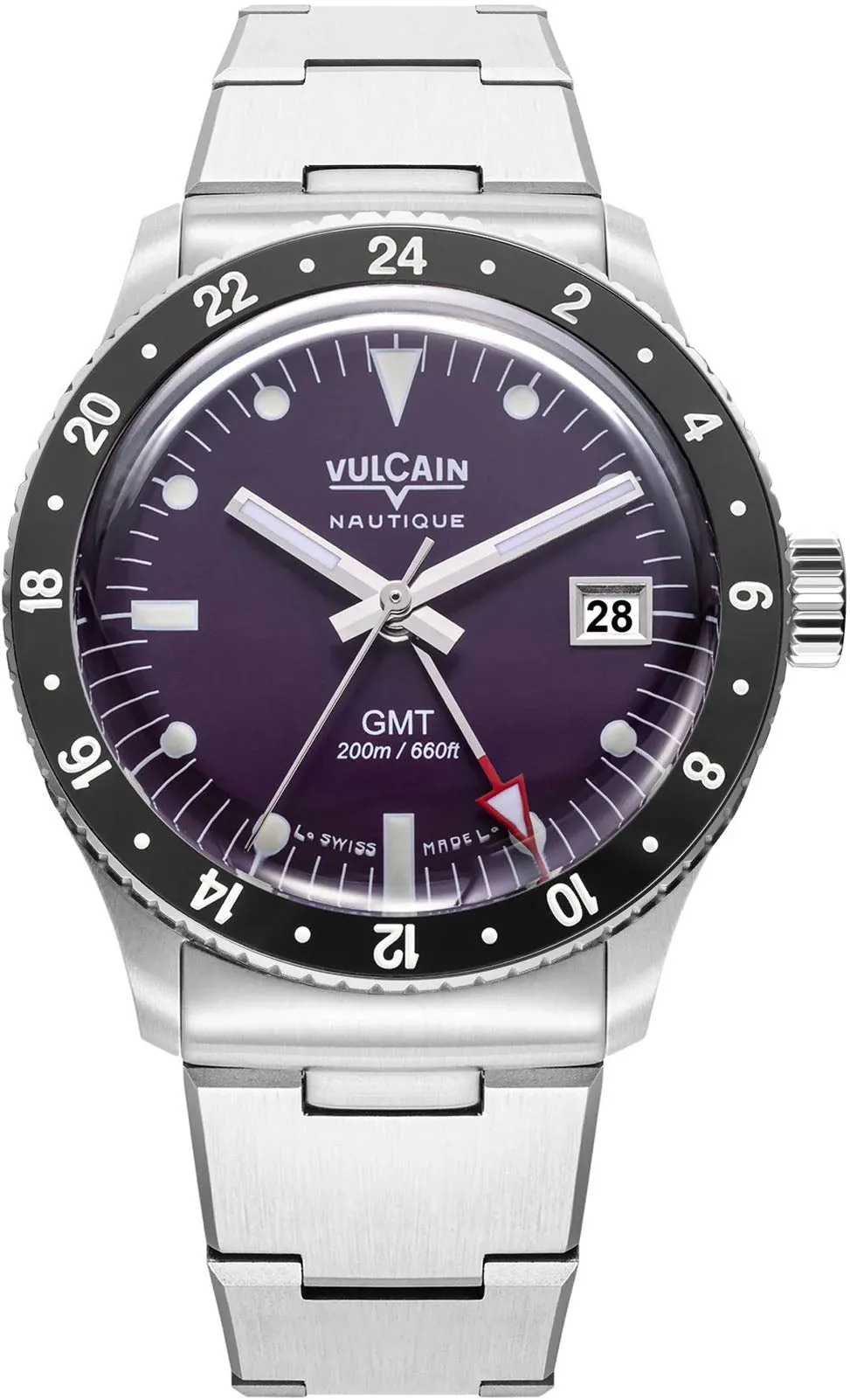 Vulcain Skindiver GMT Purple Bracelet Limited Edition Watch sold by Jura Watches