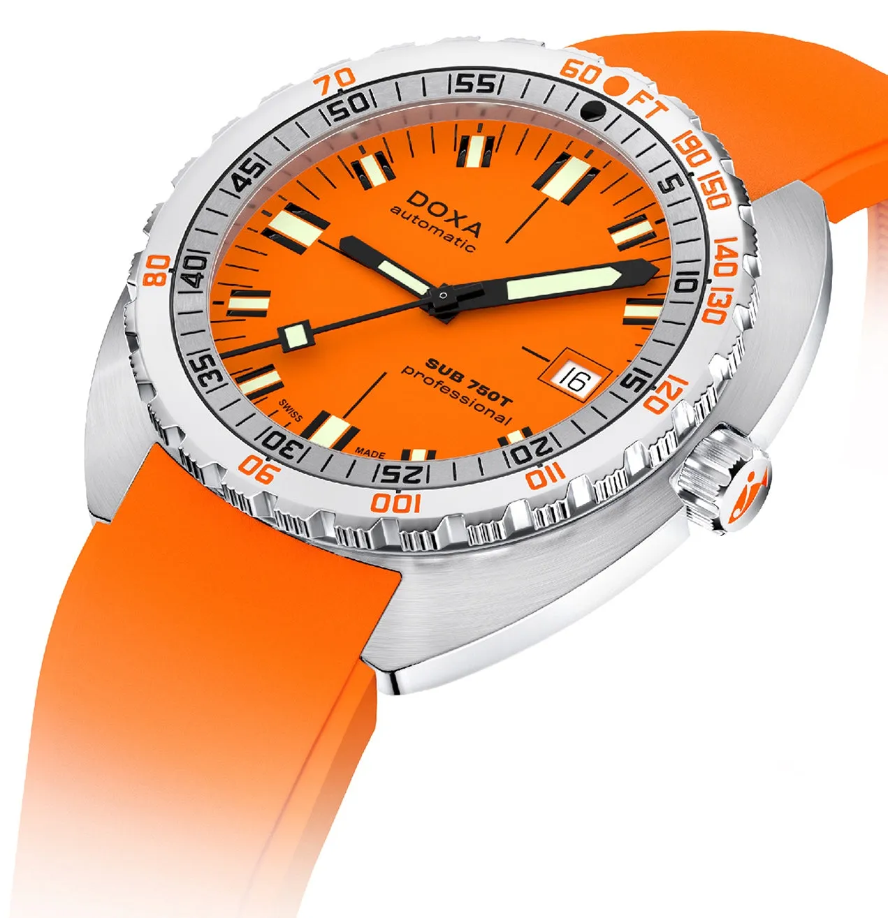 Doxa Sub 750T Professional Orange Rubber Watch sold by Jura Watches product image thumbnail 2