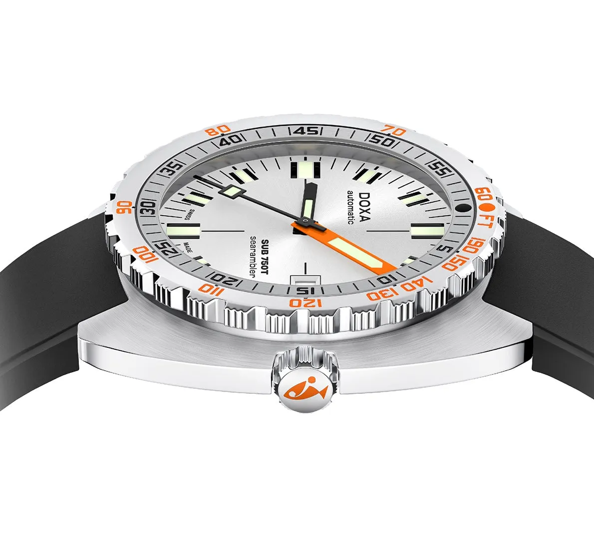 Doxa Sub 750T Searambler Black Rubber Watch sold by Jura Watches product image thumbnail 3