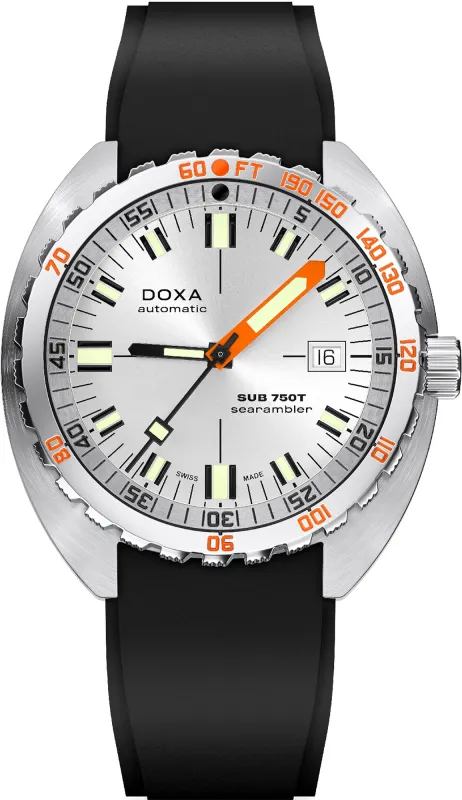 Doxa Sub 750T Searambler Black Rubber  Watch sold by Jura Watches