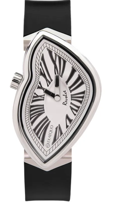 Exaequo Revolve Melting SS White Dial Watch made by Jura Watches