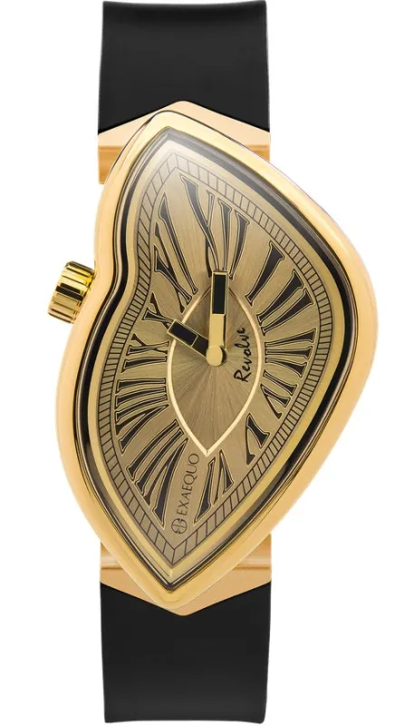 Exaequo Revolve Melting IP Yellow Gold Yellow Gold Dial Watch made by Jura Watches