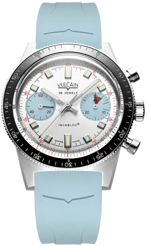 Vulcain Skindiver Chronograph Ice Blue Rubber Limited Edition Watch sold by Jura Watches