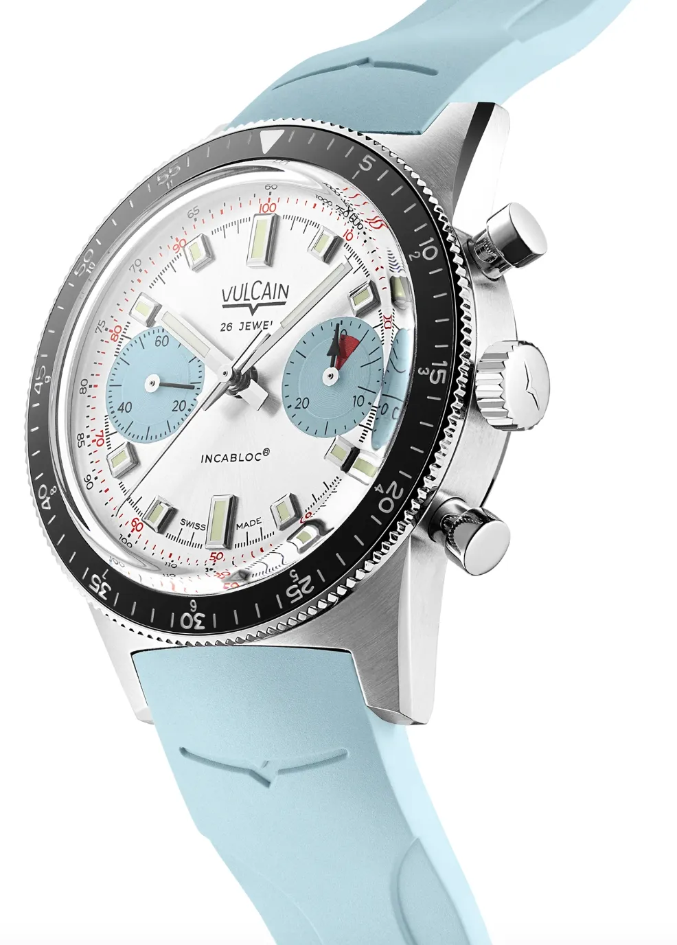 Vulcain Skindiver Chronograph Ice Blue Rubber Limited Edition Watch sold by Jura Watches product image thumbnail 2