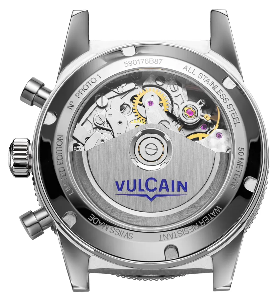 Vulcain Skindiver Chronograph Ice Blue Rubber Limited Edition Watch sold by Jura Watches product image thumbnail 3