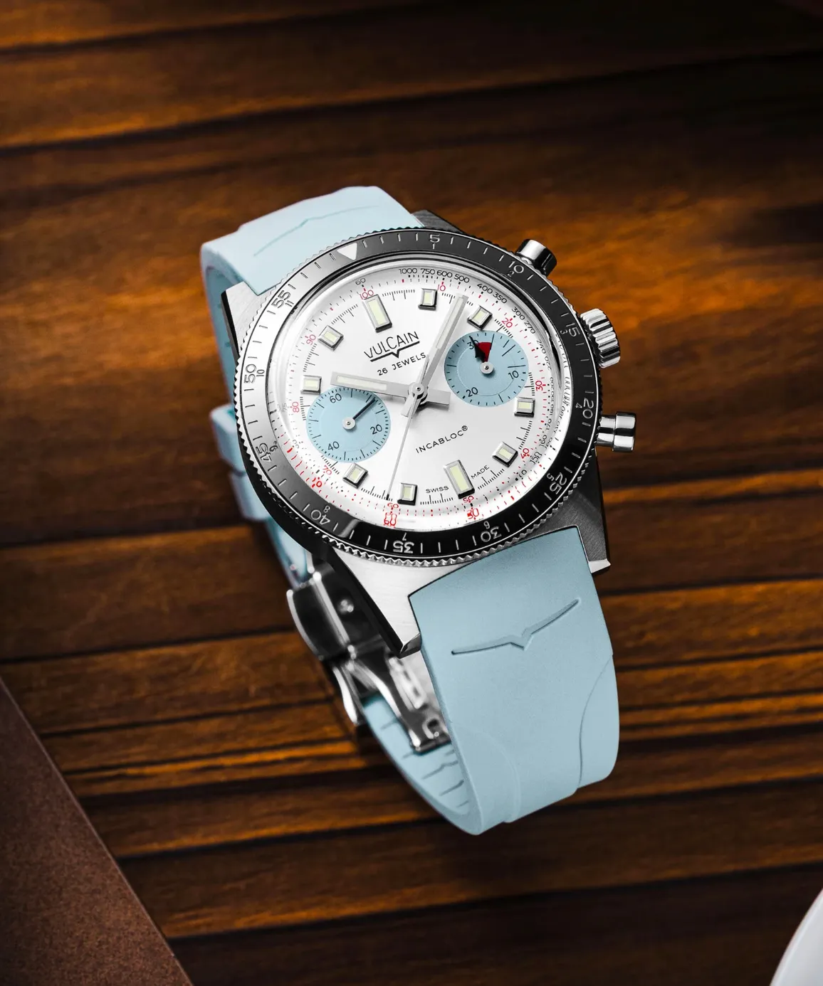 Vulcain Skindiver Chronograph Ice Blue Rubber Limited Edition Watch sold by Jura Watches product image thumbnail 5