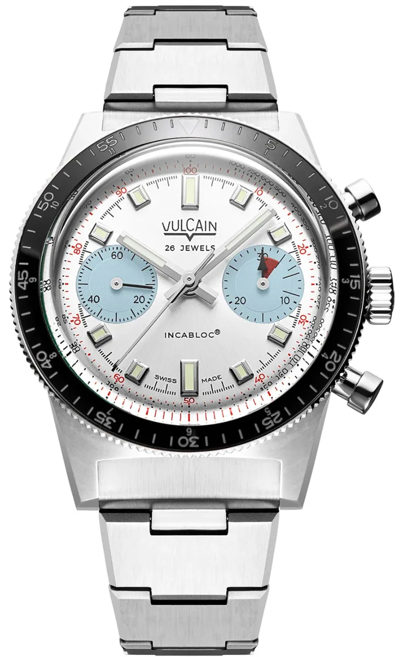 Vulcain Skindiver Chronograph Ice Blue Bracelet Limited Edition Watch sold by Jura Watches