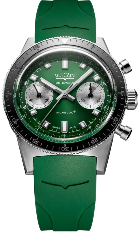 Vulcain Skindiver Chronograph Green Rubber Limited Edition Watch sold by Jura Watches