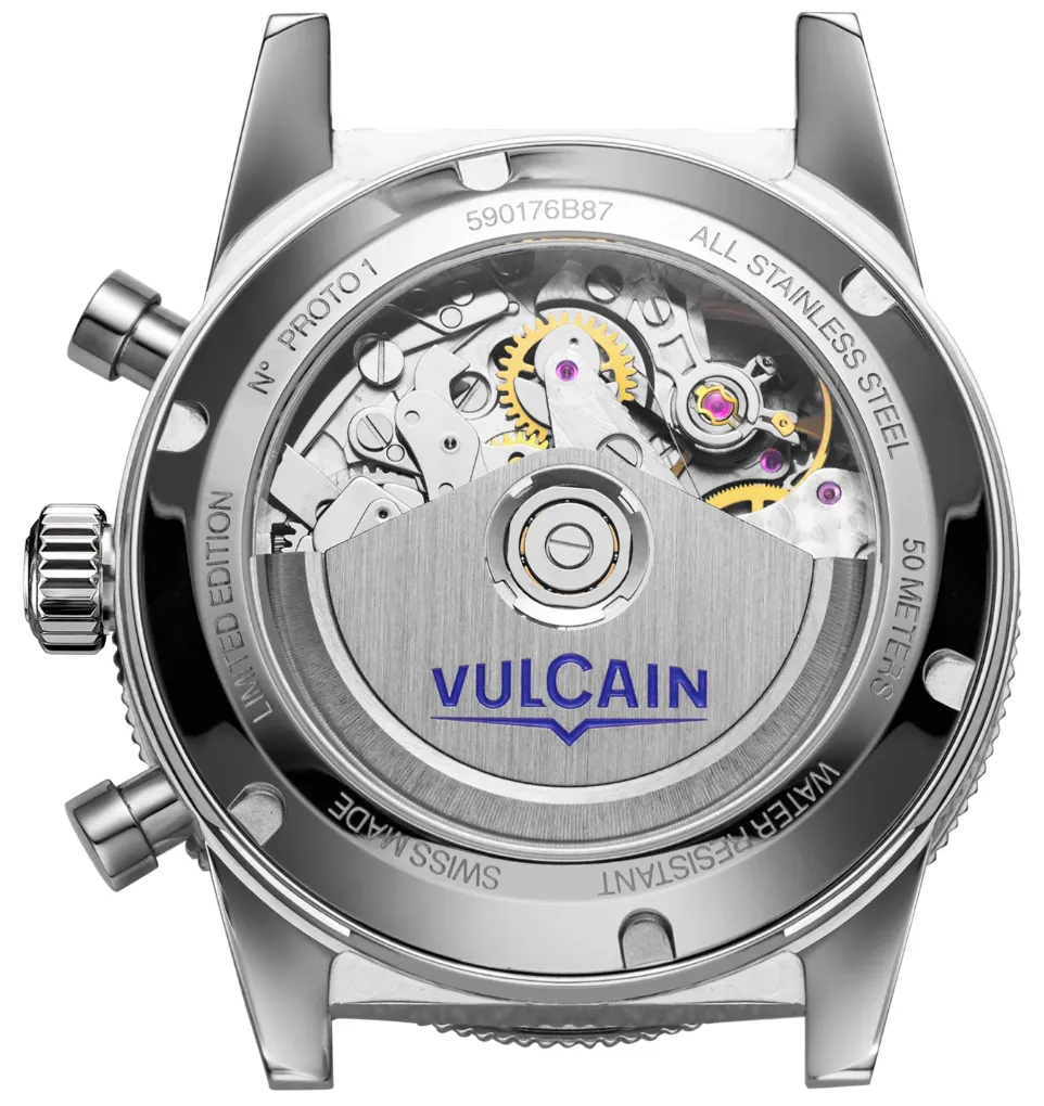 Vulcain Skindiver Chronograph Green Rubber Limited Edition Watch sold by Jura Watches product image thumbnail 4
