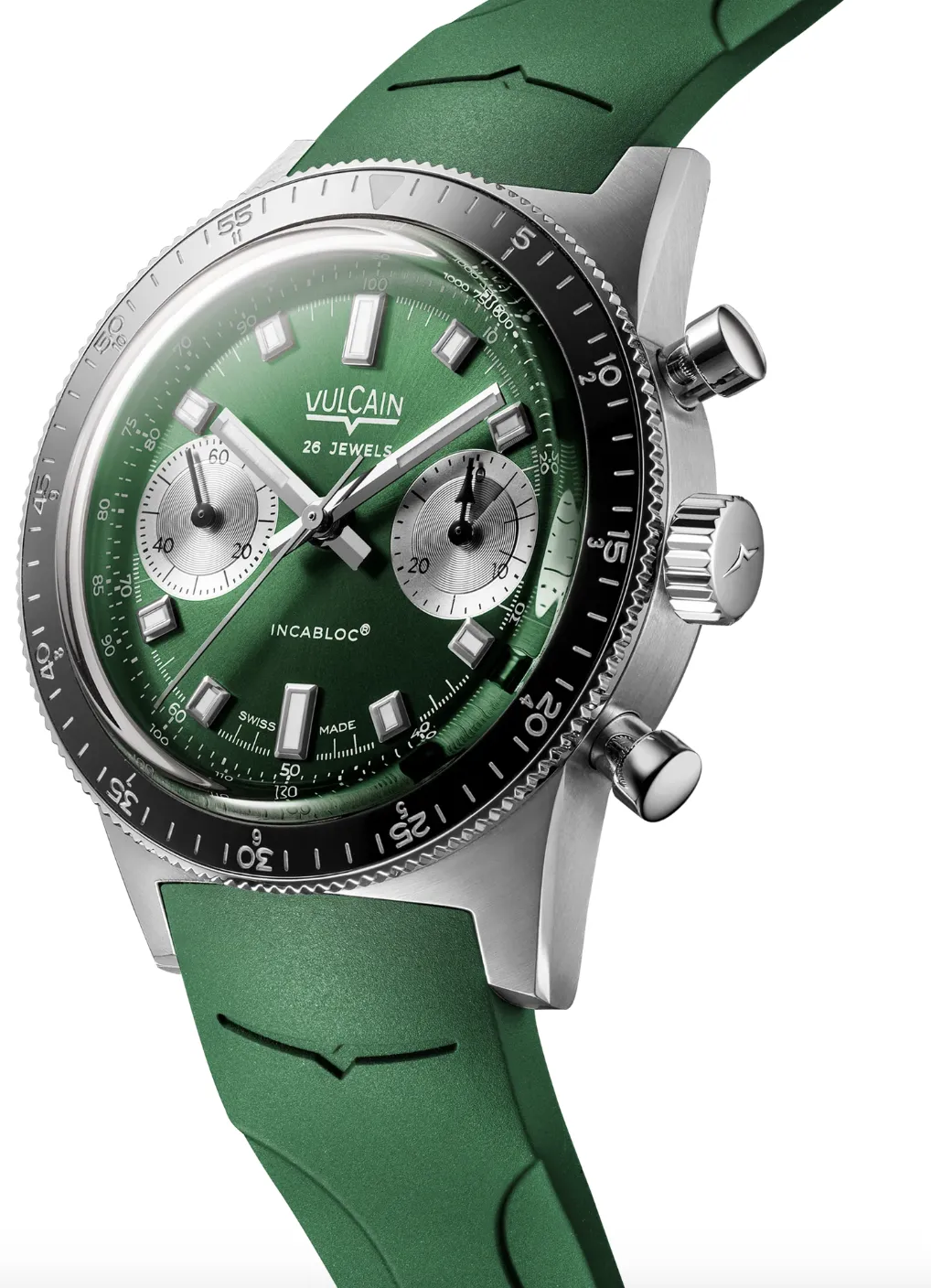 Vulcain Skindiver Chronograph Green Rubber Limited Edition Watch sold by Jura Watches product image thumbnail 2