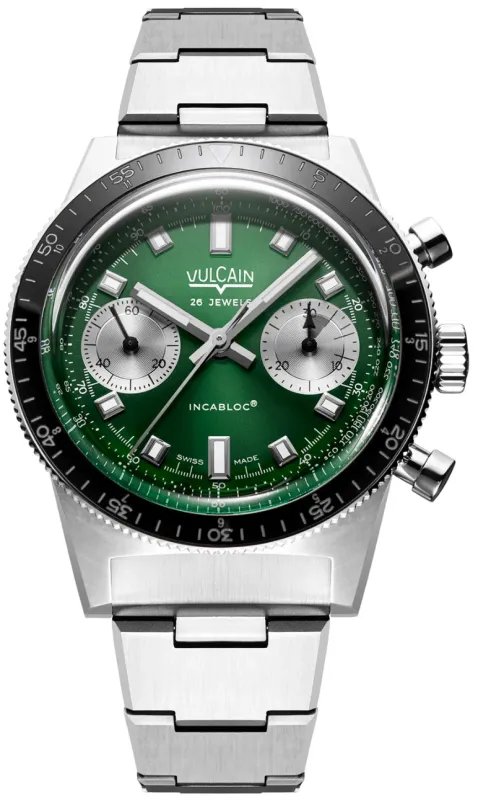 Vulcain Skindiver Chronograph Green Bracelet Limited Edition Watch sold by Jura Watches
