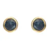 9ct Yellow Gold Sapphire 3mm Round Stud Rub Over Set Stud Earrings sold by Jura Watches