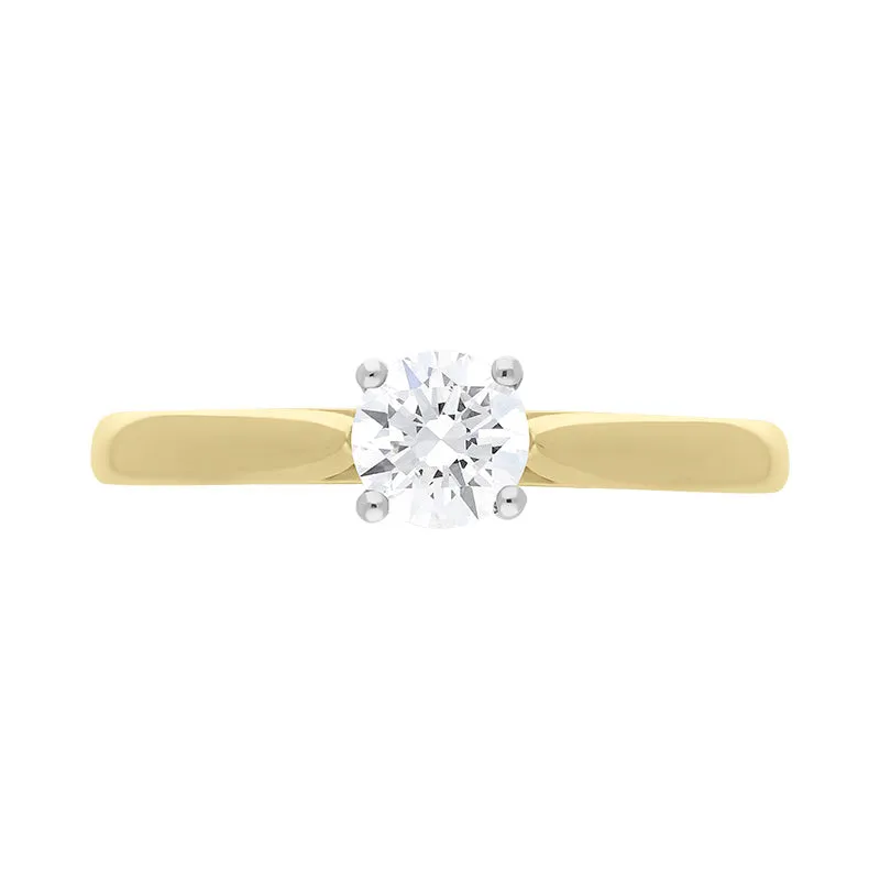 18ct Yellow Gold 0.52ct Diamond Brilliant Cut Solitaire Ring sold by Jura Watches product image thumbnail 2