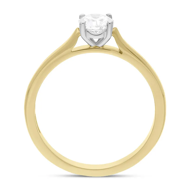 18ct Yellow Gold 0.52ct Diamond Brilliant Cut Solitaire Ring sold by Jura Watches product image thumbnail 3