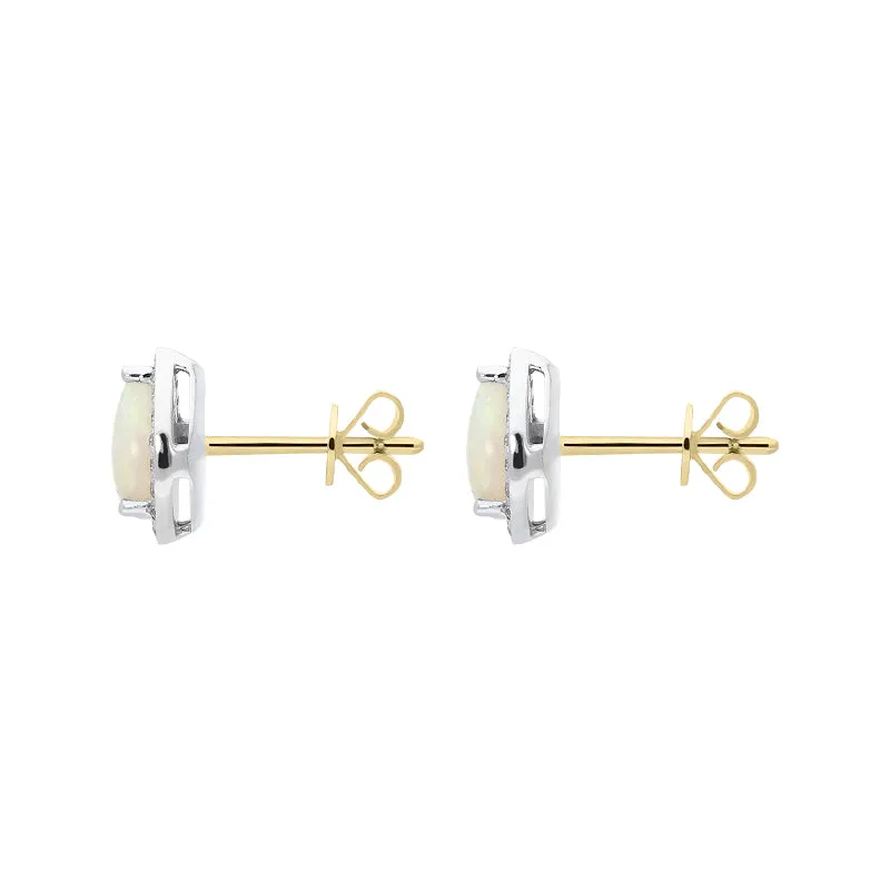 18ct White Gold 0.75ct Opal Diamond Pear Stud Earrings sold by Jura Watches product image thumbnail 2