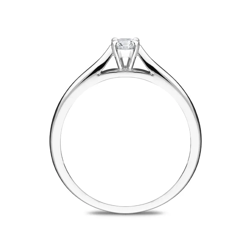 Platinum 0.15ct Diamond Brilliant Cut Solitaire Ring sold by Jura Watches product image thumbnail 2