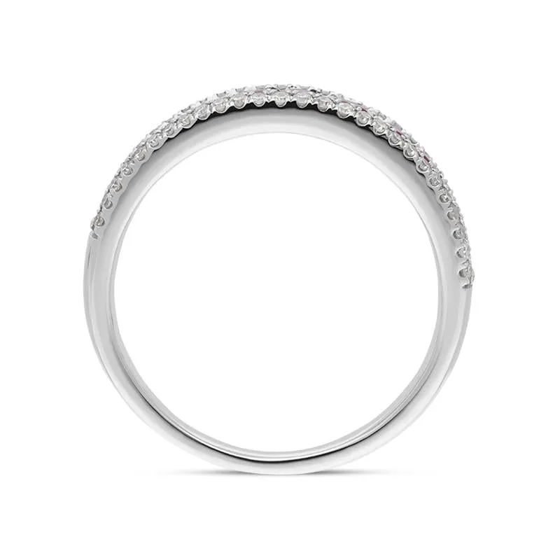 18ct White Gold Ruby Diamond Band Ring sold by Jura Watches product image thumbnail 3