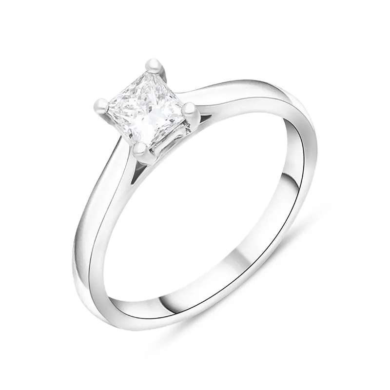 Platinum 0.25ct Diamond Princess Cut Solitaire Ring sold by Jura Watches