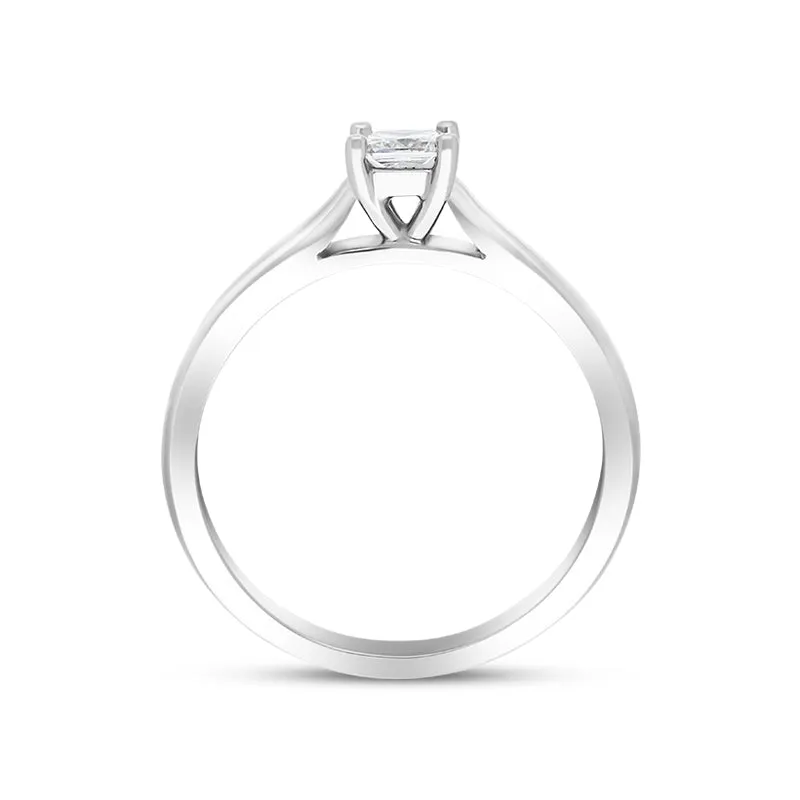 Platinum 0.25ct Diamond Princess Cut Solitaire Ring sold by Jura Watches product image thumbnail 2