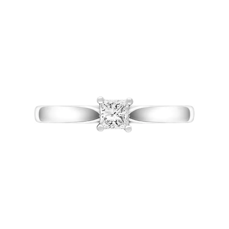Platinum 0.25ct Diamond Princess Cut Solitaire Ring sold by Jura Watches product image thumbnail 3