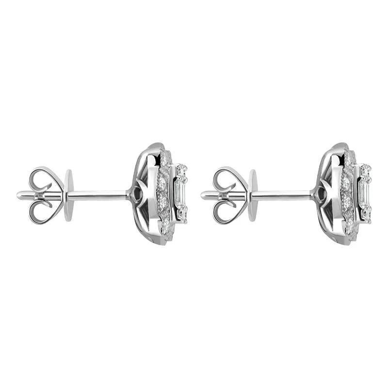 18ct White Gold Diamond Cluster Stud Earrings sold by Jura Watches product image thumbnail 3