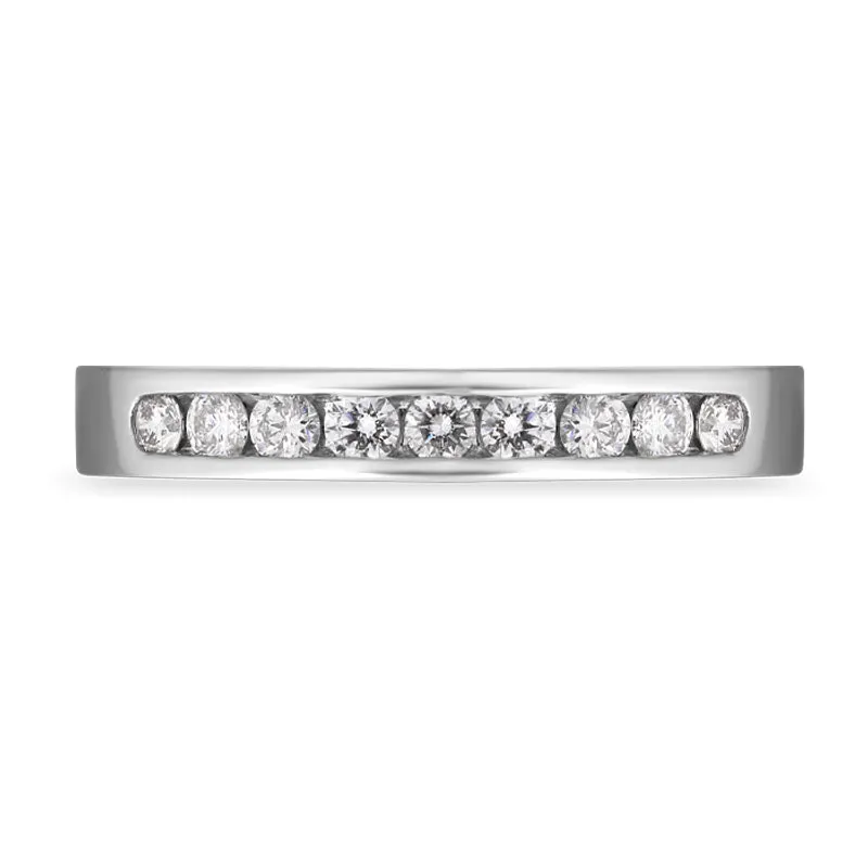 Platinum 0.30ct Diamond Channel Set Wedding Half Eternity Ring sold by Jura Watches product image thumbnail 2