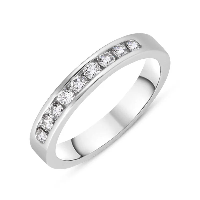 Platinum 0.30ct Diamond Channel Set Wedding Half Eternity Ring sold by Jura Watches