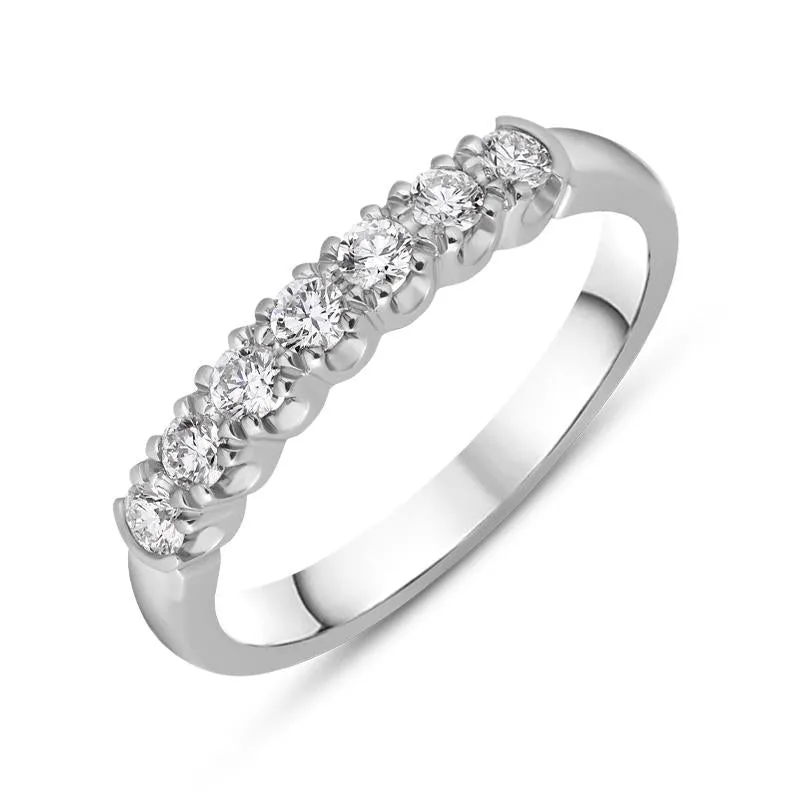 Platinum 0.30ct Diamond Claw Set Wedding Half Eternity Ring sold by Jura Watches