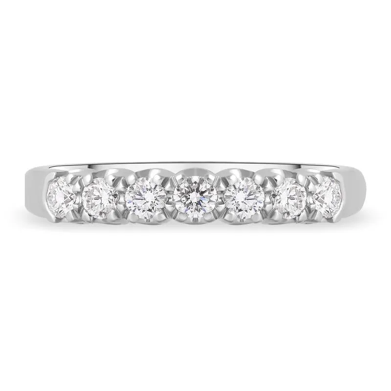 Platinum 0.30ct Diamond Claw Set Wedding Half Eternity Ring sold by Jura Watches product image thumbnail 2