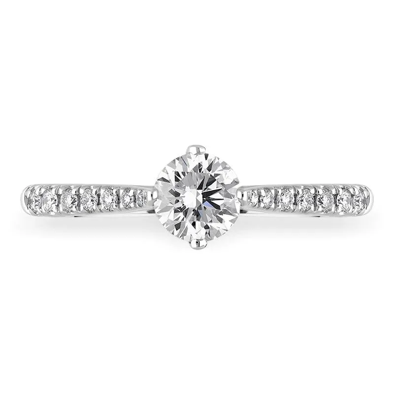 Platinum 0.89ct Diamond Set Shoulder Solitaire Ring sold by Jura Watches product image thumbnail 2
