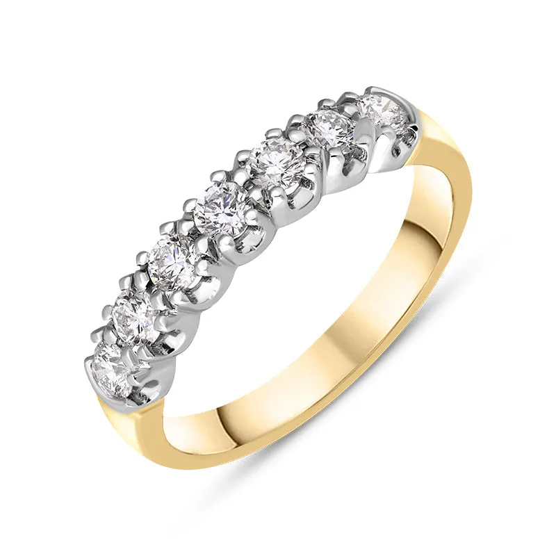 18ct Yellow Gold Diamond Claw Set Half Eternity Ring sold by Jura Watches
