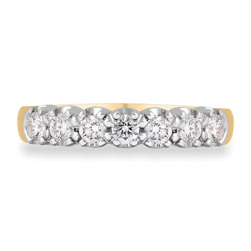 18ct Yellow Gold Diamond Claw Set Half Eternity Ring sold by Jura Watches product image thumbnail 2