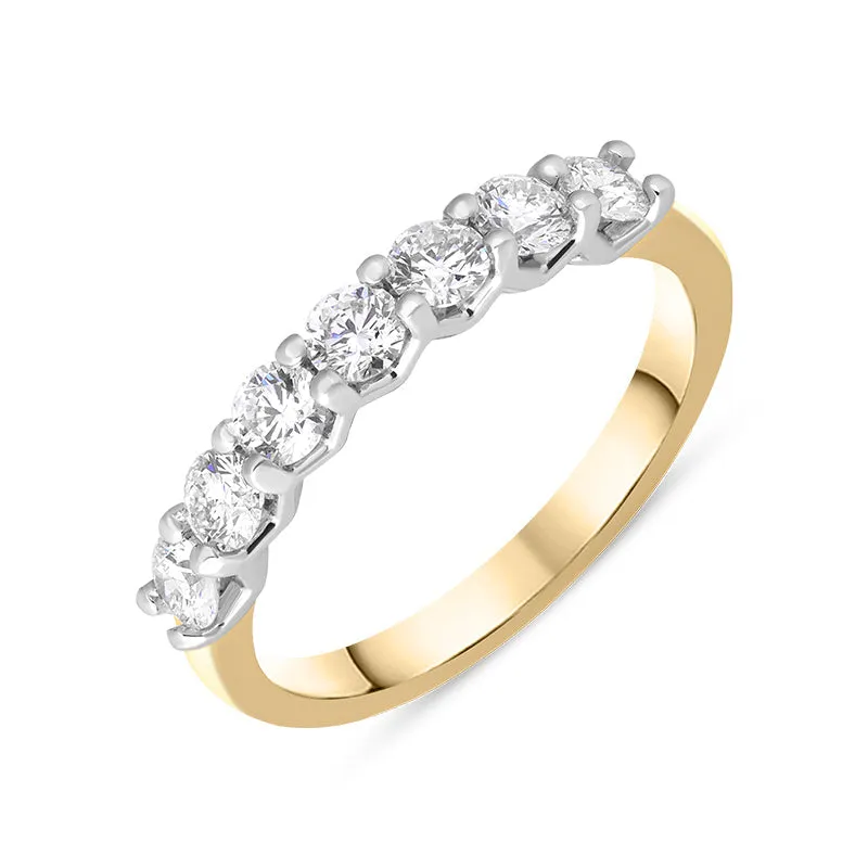 18ct Yellow Gold Diamond Claw Set Half Eternity Ring sold by Jura Watches