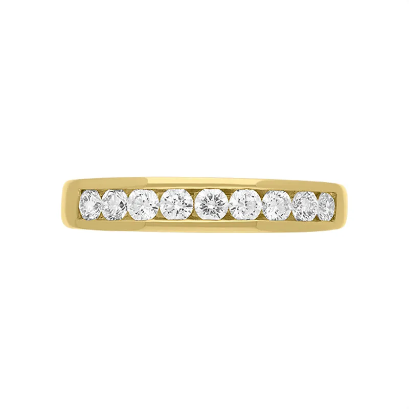 18ct Yellow Gold Diamond Channel Set Half Eternity Ring sold by Jura Watches product image thumbnail 3