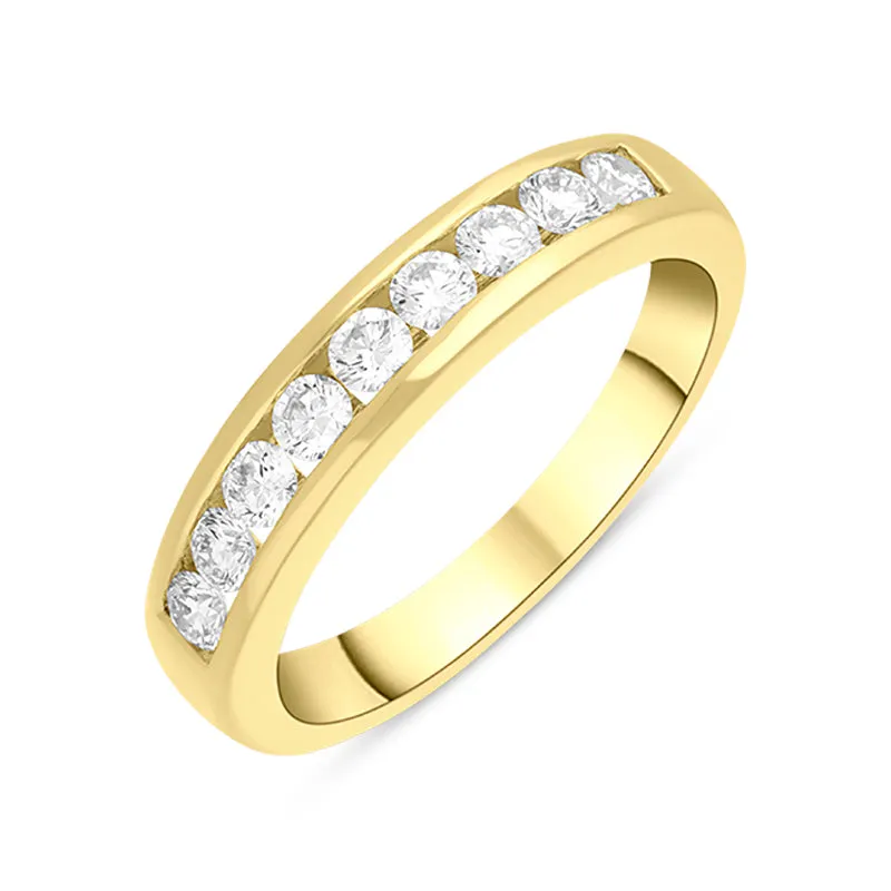 18ct Yellow Gold Diamond Channel Set Half Eternity Ring sold by Jura Watches