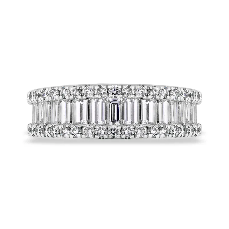 18ct White Gold Diamond Baguette Cut Half Eternity Ring sold by Jura Watches product image thumbnail 2