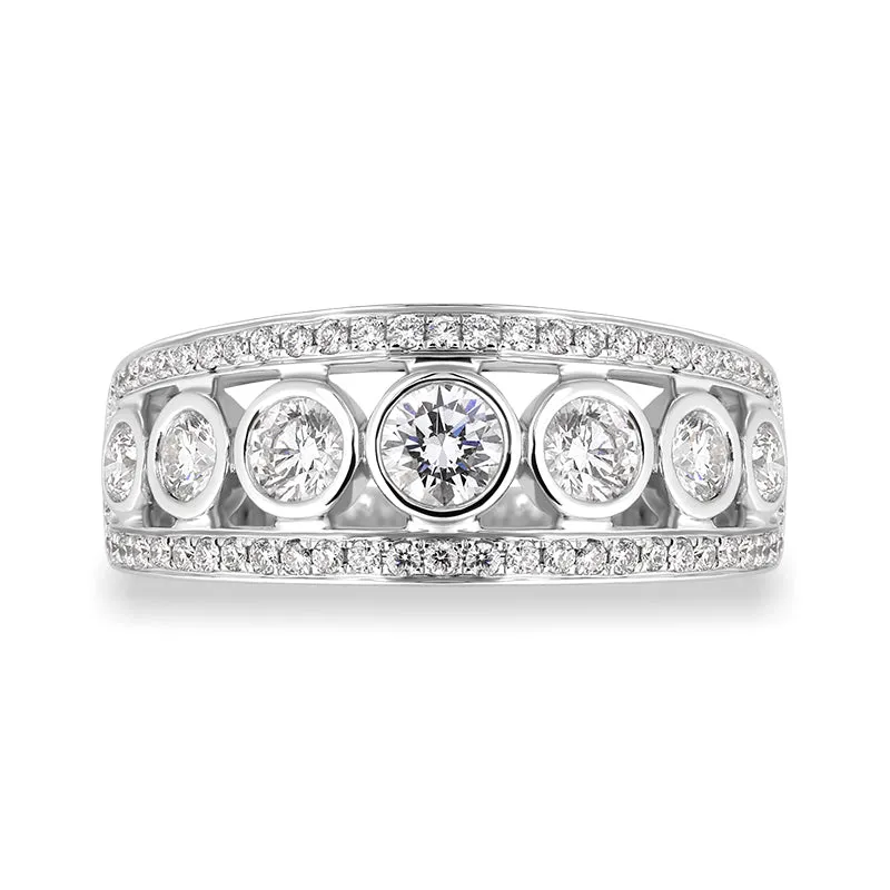 18ct White Gold Diamond Seven Stone Half Eternity Ring sold by Jura Watches product image thumbnail 2