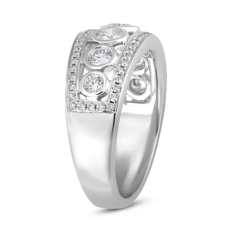 18ct White Gold Diamond Seven Stone Half Eternity Ring sold by Jura Watches product image thumbnail 3