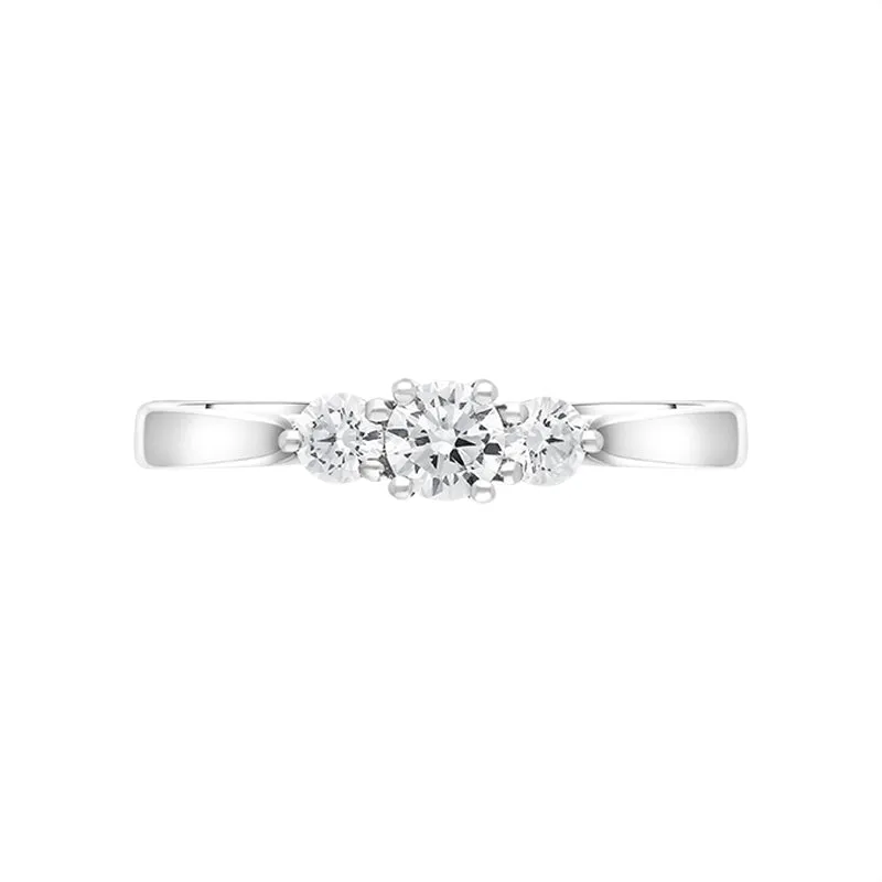 Platinum 0.50ct Diamond Three Stone Ring sold by Jura Watches product image thumbnail 3