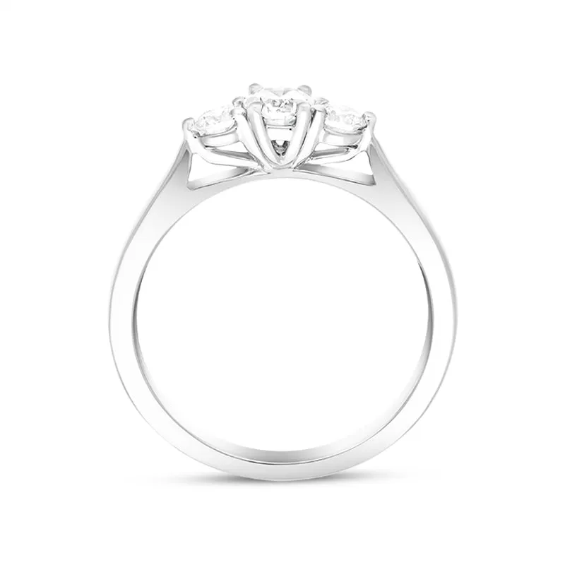Platinum 0.50ct Diamond Three Stone Ring sold by Jura Watches product image thumbnail 2